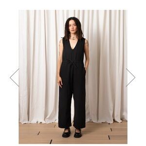 Ali Golden Linen Jumpsuit